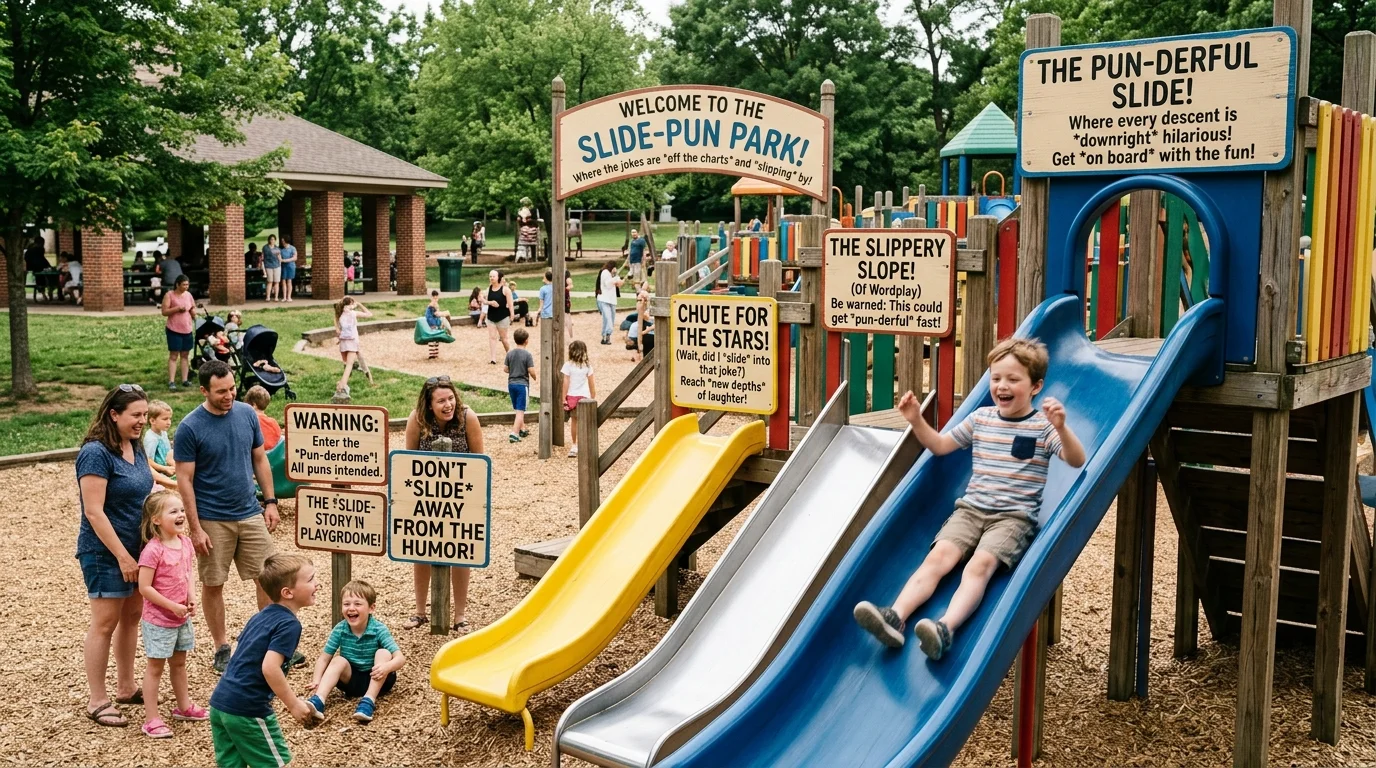 Slide Caption Puns