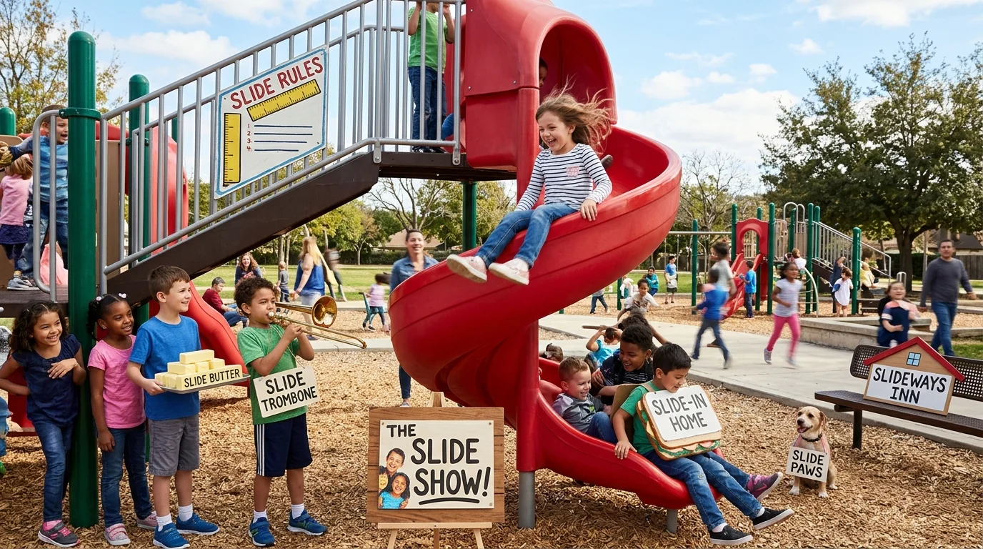 Snowy Slide Puns