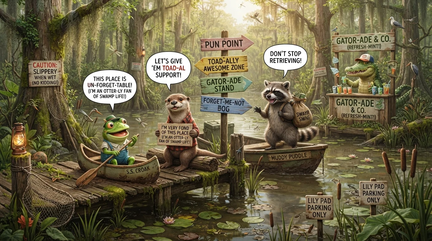 Swamp Adventure Puns